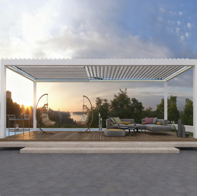 Smart Garden Electric Pergola - Aluminum Venetian Pergola,Electric Smart Sun Room