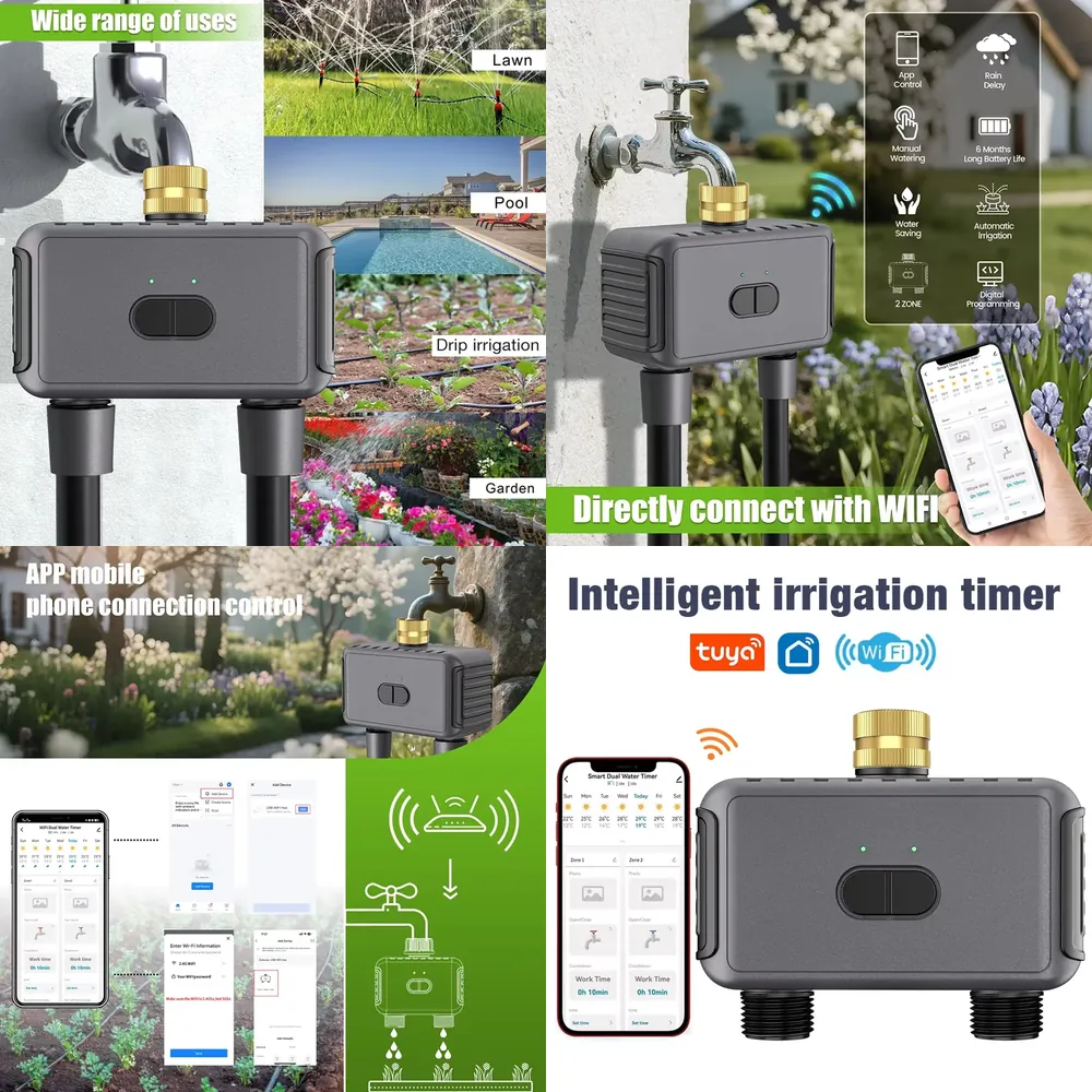 Smart Garden Watering - WAP01 WiFi APP Control Dual Hose