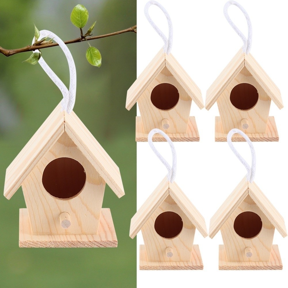 4Pcs Durable Hanging Bird Hous - đánh giá và giá Insect Hotel Wood