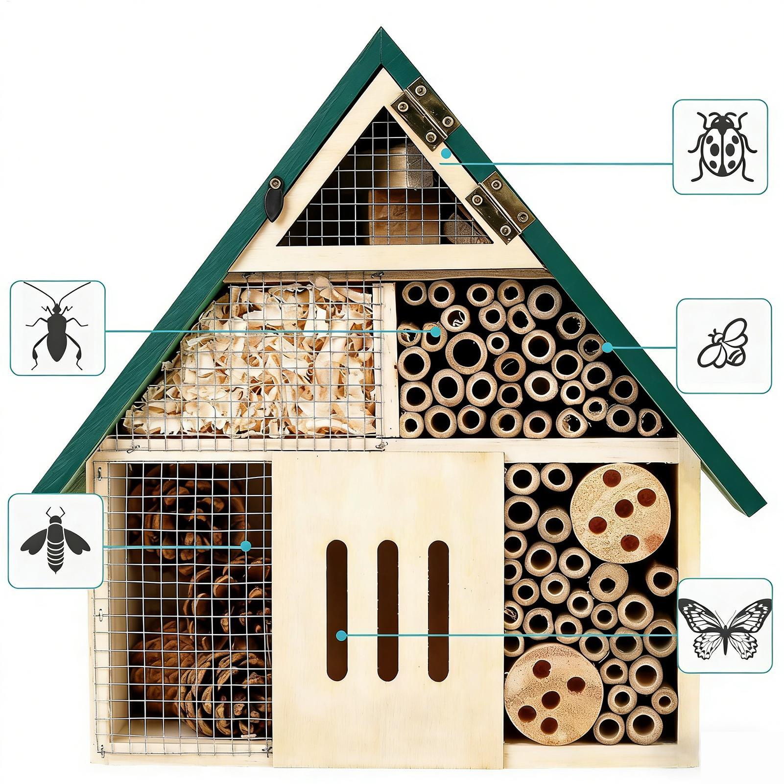 Insect Hotel Bee House Wooden  - đánh giá và giá Insect Hotel Wood