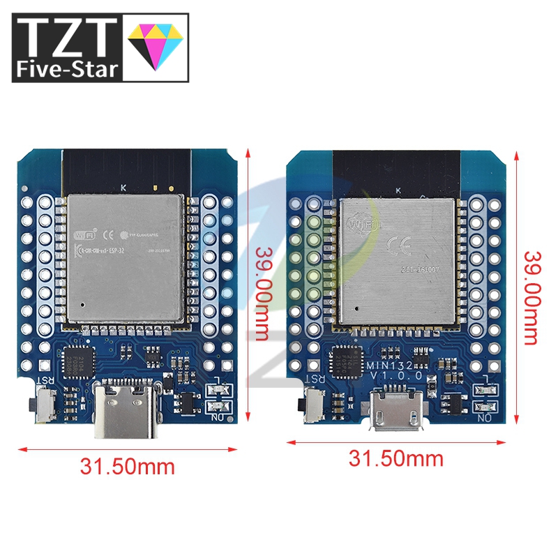 TZT 1/3PCS For Wemos Mini D1 E - đánh giá và giá Smart Garden Esp32