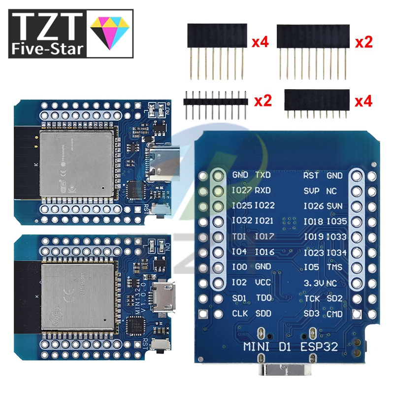 TZT 1/3PCS For Wemos Mini D1 E - đánh giá và giá Smart Garden Esp32