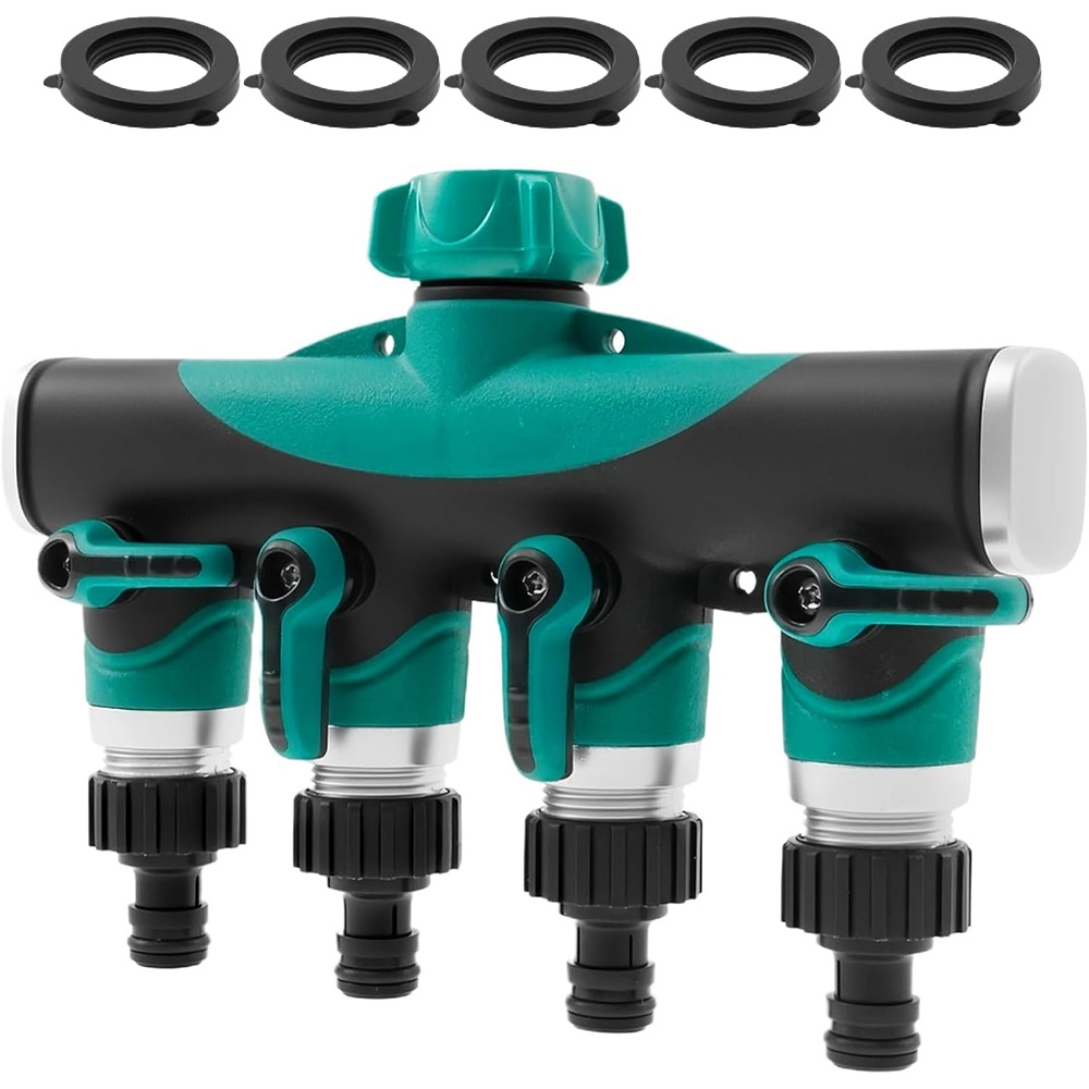 Heavy Duty Metal 4 Way 3/4'' T - đánh giá và giá Smart Garden Hose Valve