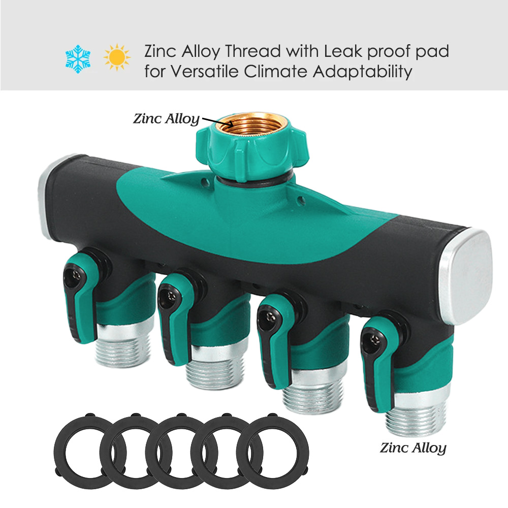 Heavy Duty Metal 4 Way 3/4'' T - đánh giá và giá Smart Garden Hose Valve