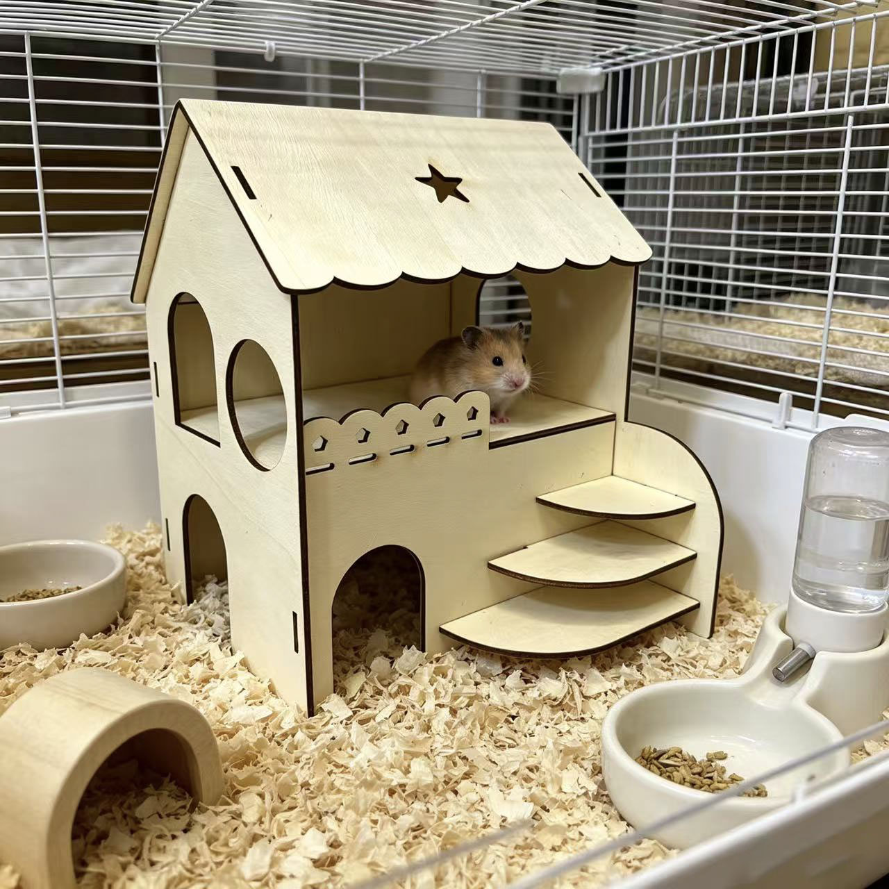 Hamster Two-Story Wooden House - đánh giá và giá Insect Hotel Wood