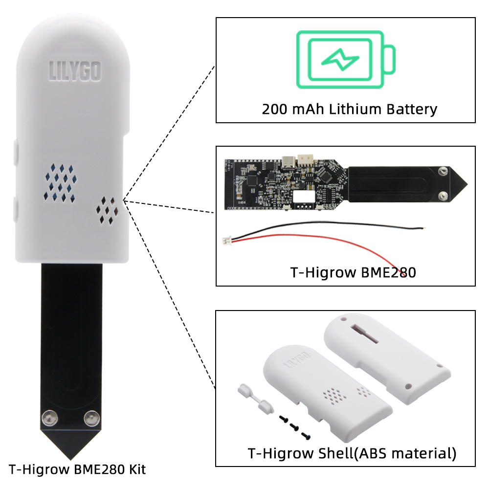 LILYGO® T-Higrow ESP32 Soil Te - đánh giá và giá Smart Garden Esp32