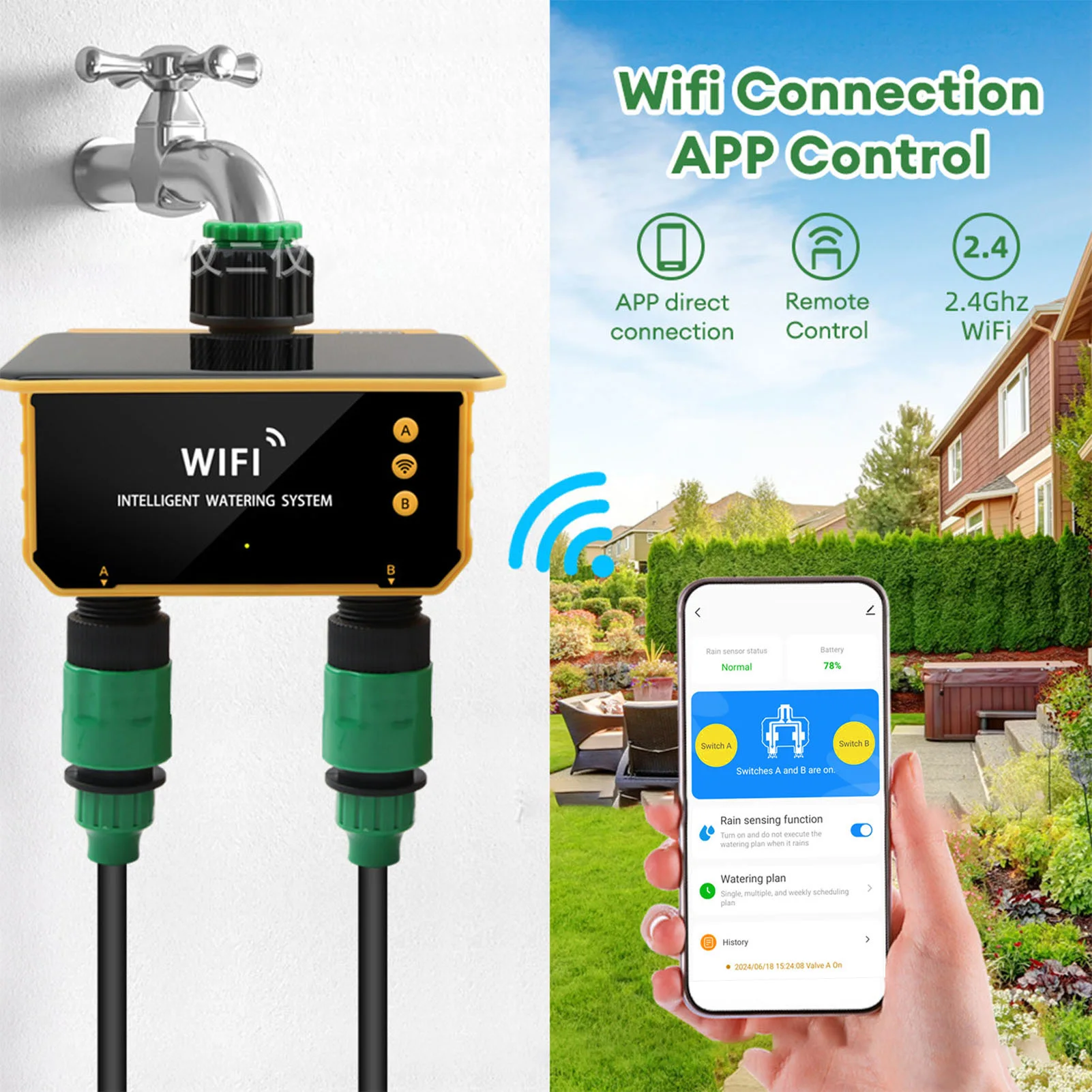 Solar WiFi Smart Irrigation Ti - đánh giá và giá Smart Garden Watering