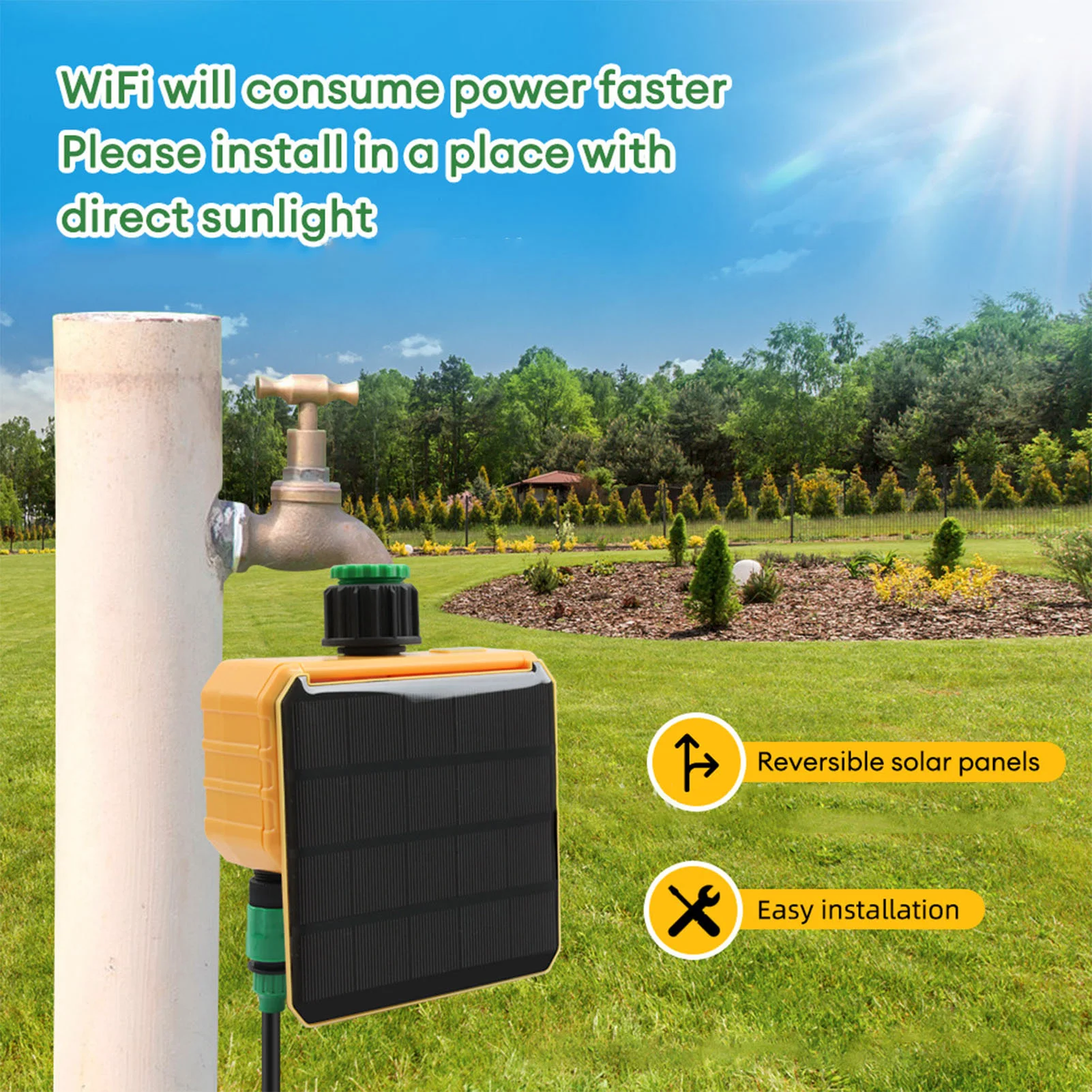 Solar WiFi Smart Irrigation Ti - đánh giá và giá Smart Garden Watering