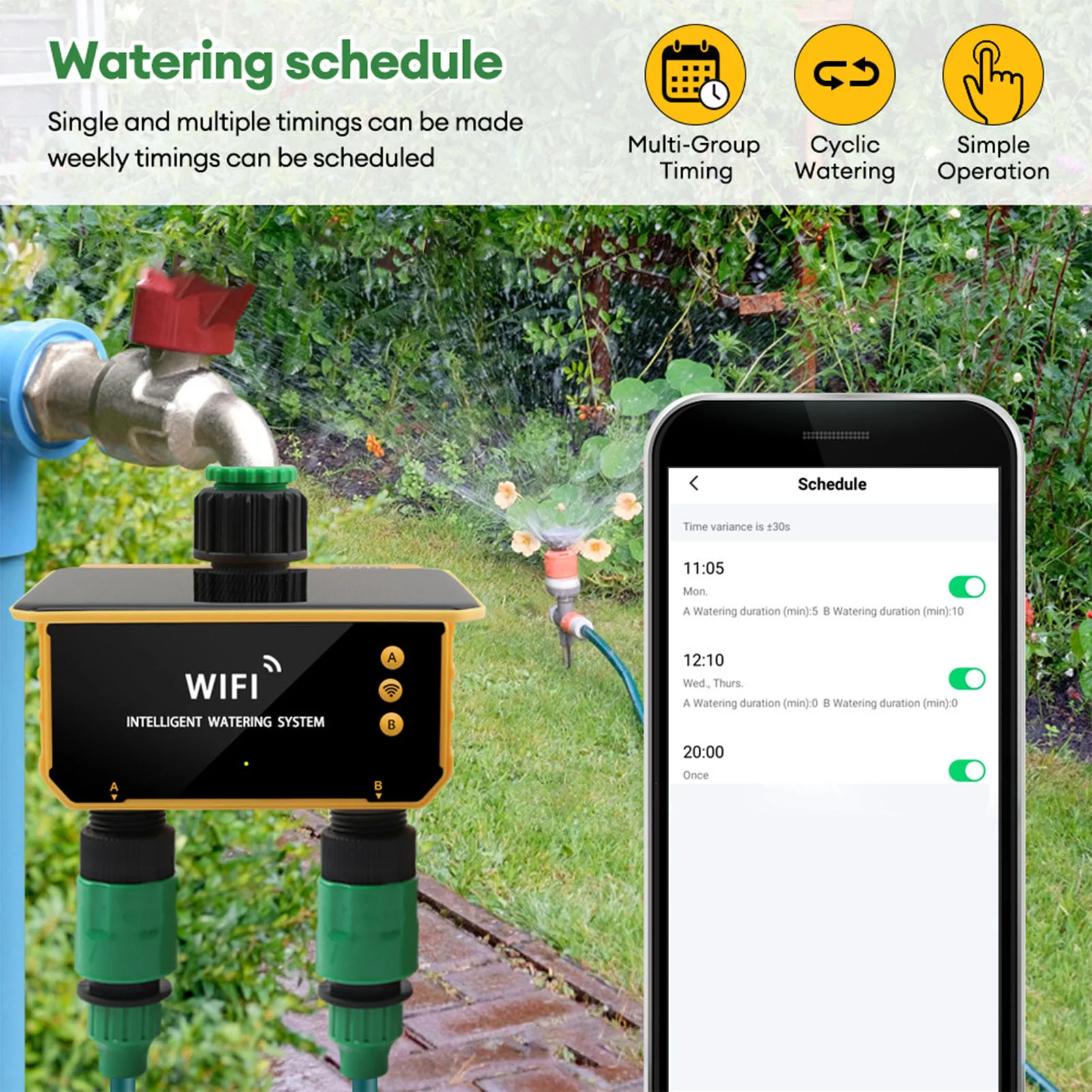 Solar WiFi Smart Irrigation Ti - đánh giá và giá Smart Garden Watering